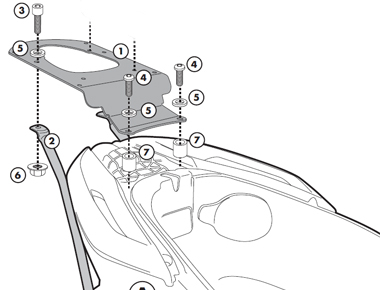 Suporti Genti - Suport Top Case Givi Monolock Piaggio MP3 Yourban / HPE (11 > 24)