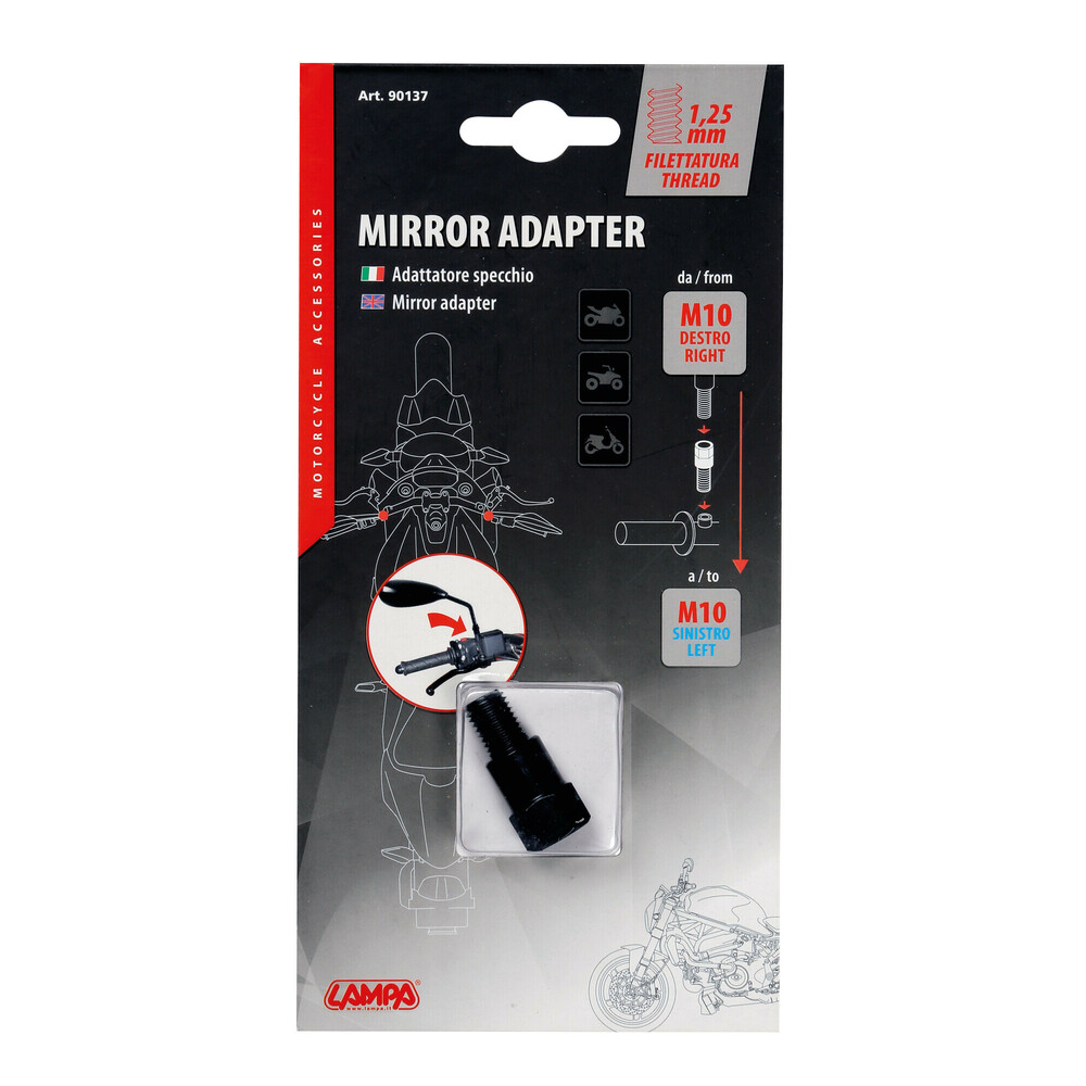 Menet adapter motorkerékpár tükörhöz -Jobbos menet adapter 10 mm → 10 mm ball [3]
