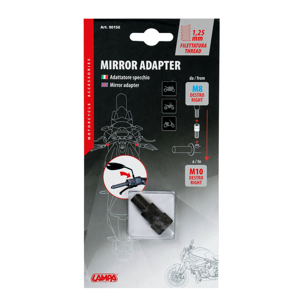 Adaptoare pentru oglinzi - Filet D 8 mm dreapta > D 10 mm dreapta [2]
