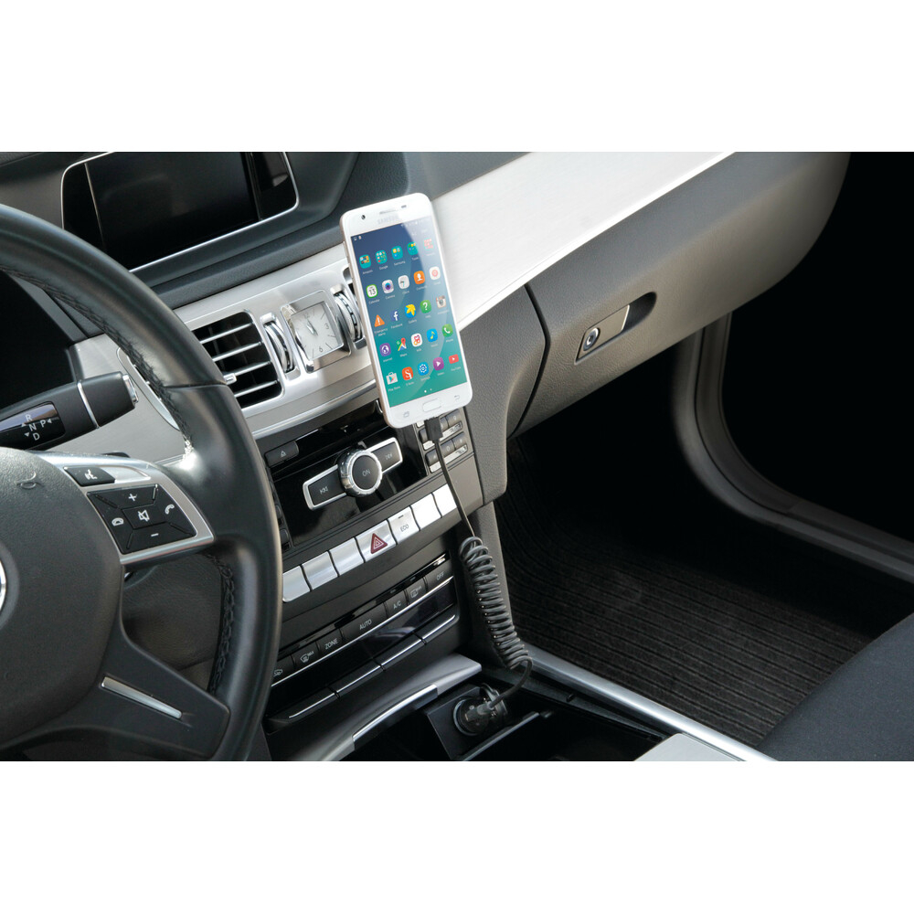 Spirál USB kábel – Micro USB, 100 cm - fekete [1]