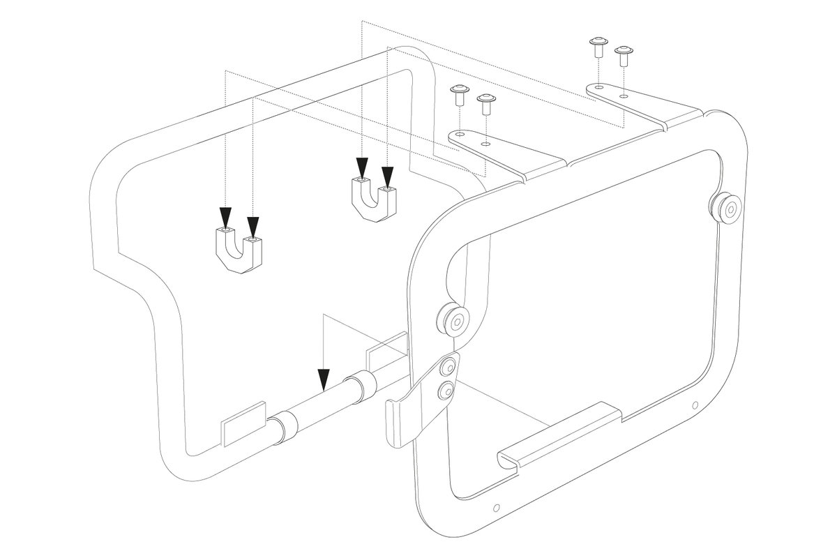 Kit montare Side Case pe sistemul di fixare original TraxEvo BMW R 1200 GS LC Adventure 2013- [4]