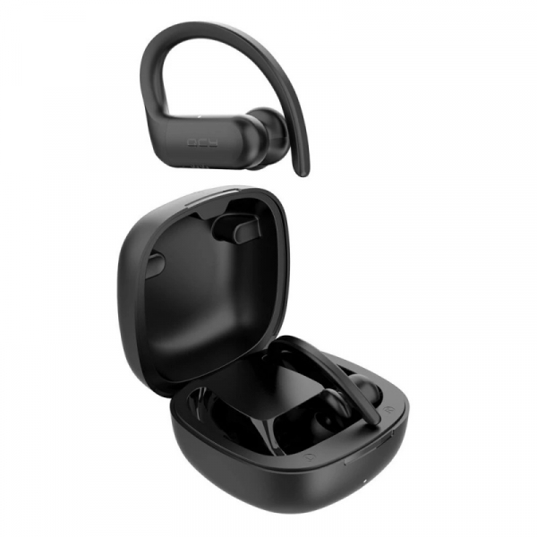 Casti bluetooth semi-in-ear QCY T6 cu cutie de incarcare si transport de 600mAh, 32Ω, Microfon, Bluetooth v5.0, IPX4, Negru [3]