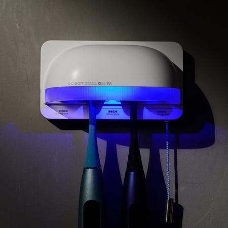 Sterilizator smart UVC LED Xiaomi Oclean S1 Gri cu 5 suporturi pentru periute de dinti si lame de barbierit [6]
