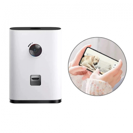 Dispenser hrana inteligent cu camera video FHD pentru caini si pisici Xiaomi Pawbby Smart Pet Snack Machine Alb, Interfon vocal cu 2 sensuri [1]