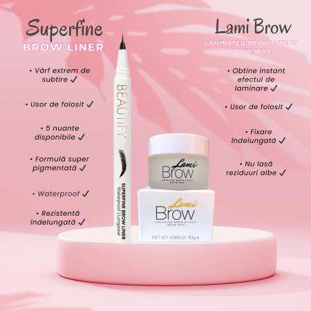 MACHIAJ  Beautify - Set cearã + cariocã pentru sprâncene