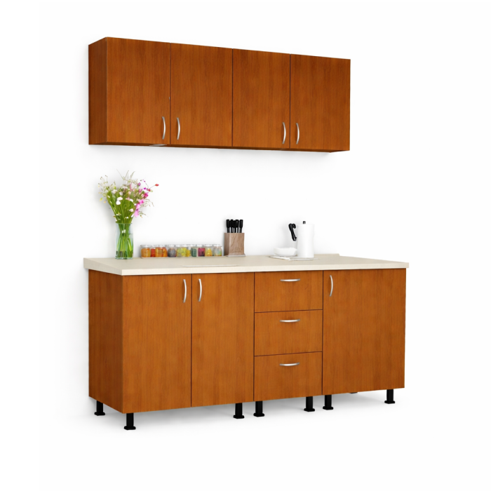Bucatarie Star, 160 cm, Culoare Cires din Pal de 18mm [4]