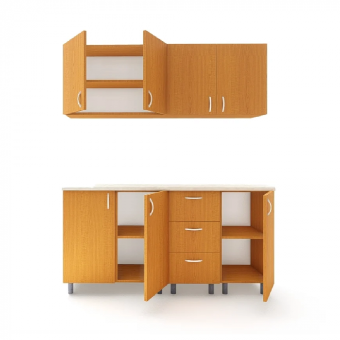 Bucatarie Star, 160 cm, Culoare Cires din Pal de 18mm [5]