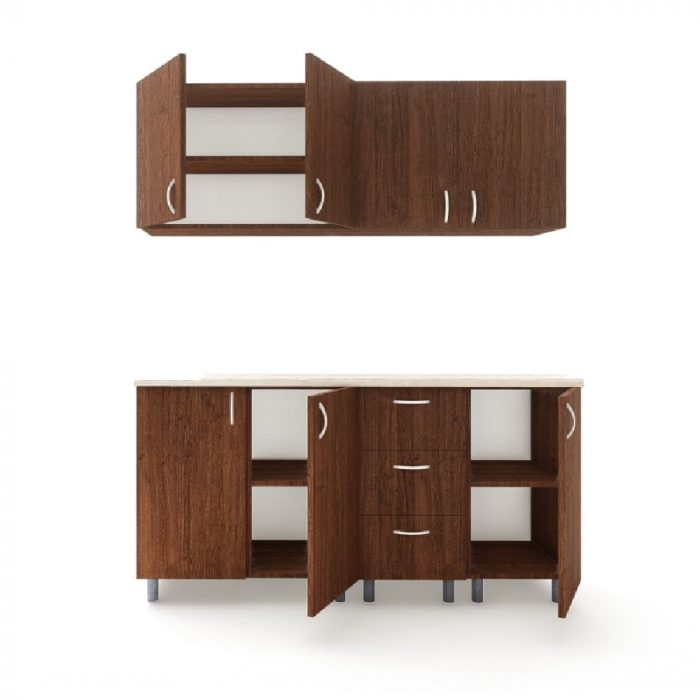 Bucatarie Star,160cm, Culoare Wenghe din Pal de 18mm [4]