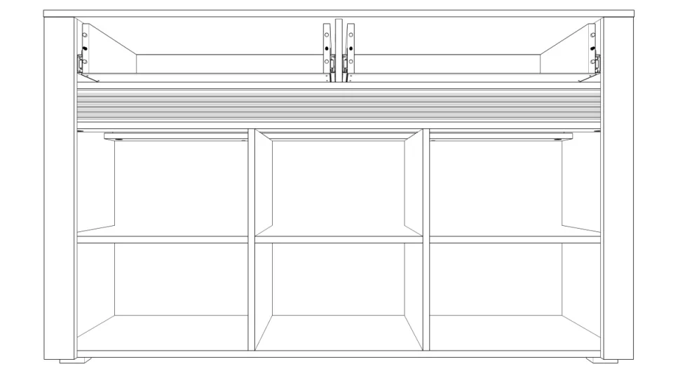 Comoda Bodena, Culoare Casmir cu Alb, Masura 140x85x40 cm [2]