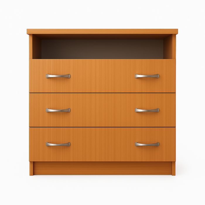 Comoda cu 3 sertare 80x80x45 cm, Culoare Cires [2]