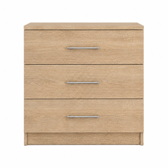 Comoda Ella cu 3 sertare, 90x82x42 cm, Culoare Sonoma [2]