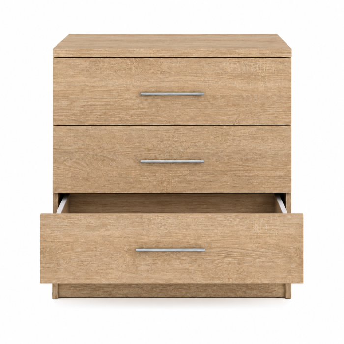 Comoda Ella cu 3 sertare, 90x82x42 cm, Culoare Sonoma [3]