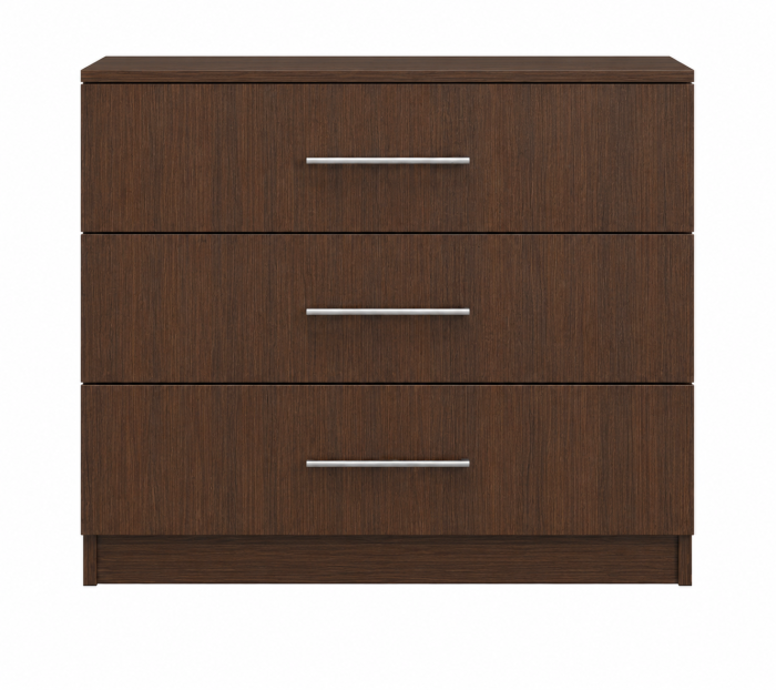 Comoda Ella cu 3 sertare, 90x82x42.5 cm, culore Wenge [2]