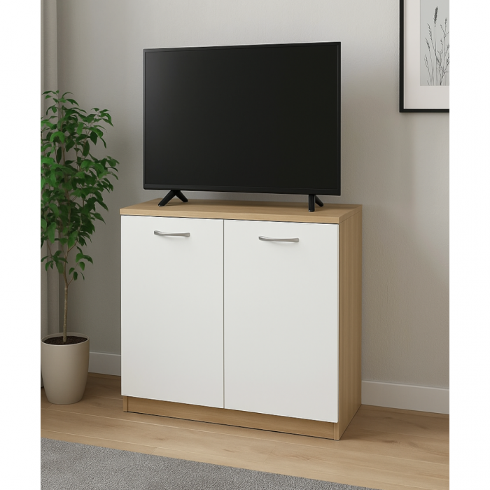 Comoda Star, Masura 80x80x40cm, Culoare Sonoma/Alb , PAL 18mm [4]