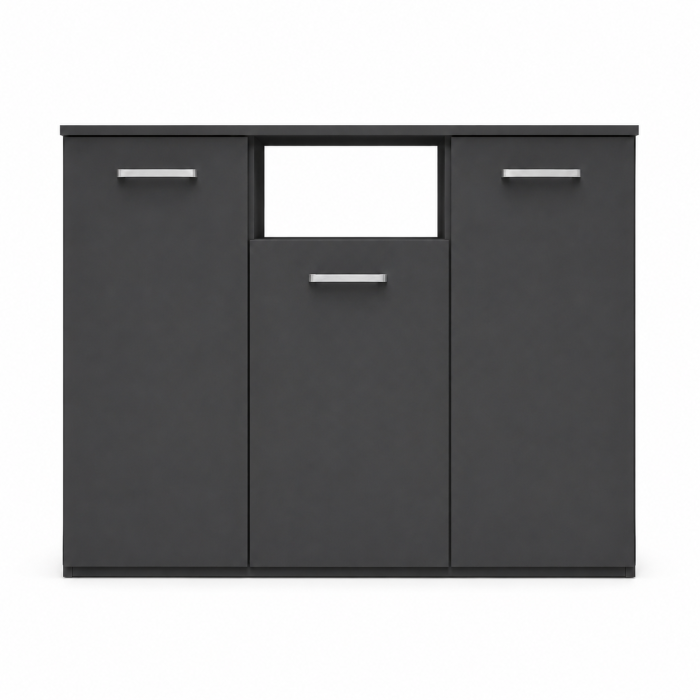Comoda TV DARIA, 120x80x45 cm, Culoare Gri Antracit, PAL 18mm [2]