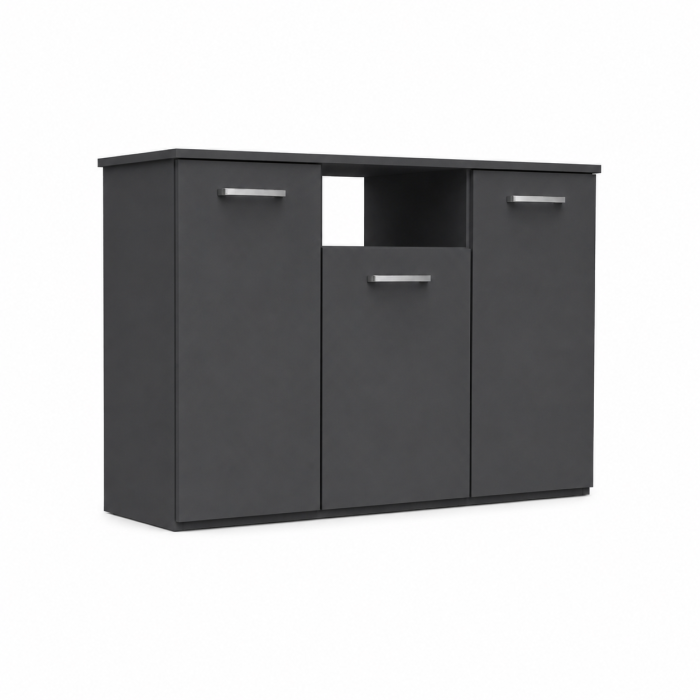 Comoda TV DARIA, 120x80x45 cm, Culoare Gri Antracit, PAL 18mm [3]