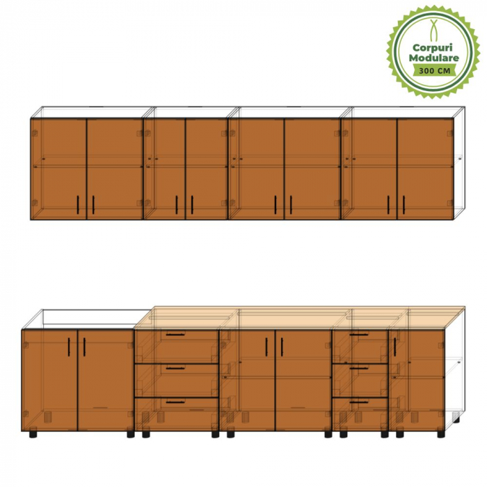 Configurator Bucatarie Modulara, Culoare Sonoma [1]