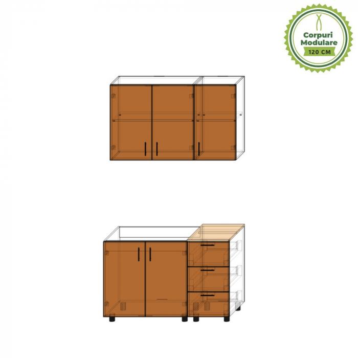 Configurator Bucatarie Modulara, Culoare Sonoma [2]
