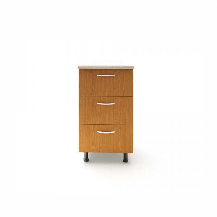 Corp inferior cu 3 sertare L40XH90X50A CM, Culoare Cires, Pal 18mm [2]