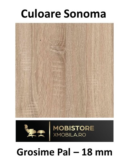 Corp Inferior cu Blat 120X50X90Cm, Culoare Sonoma, Pal 18 mm [6]