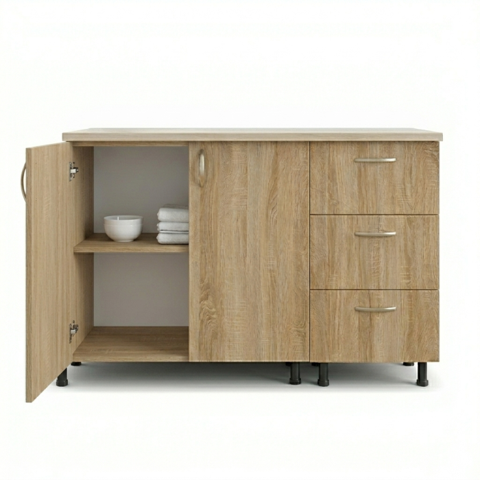 Corp inferior bucatarie 120 cm Sonoma cu blat PAL 18 mm [4]