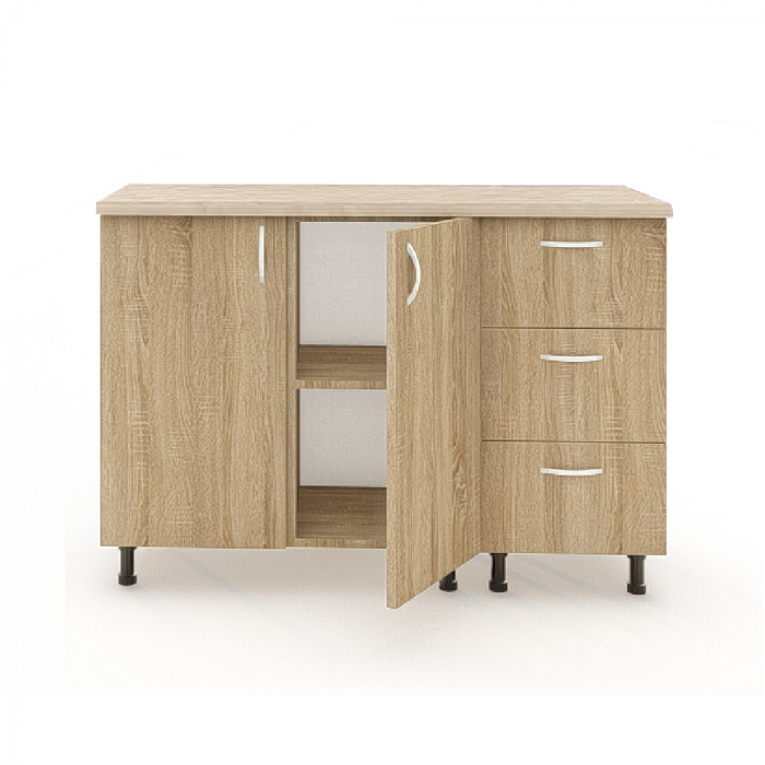Corp Inferior cu Blat 120X50X90Cm, Culoare Sonoma, Pal 18 mm [3]