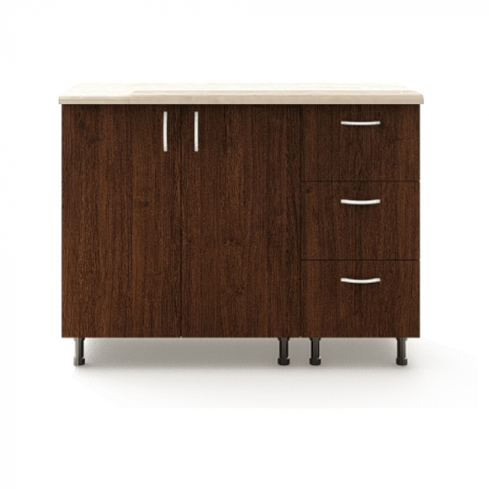 Corp Inferior cu Blat 120X50X90Cm, Culoare Wenge, Pal 18 mm [2]