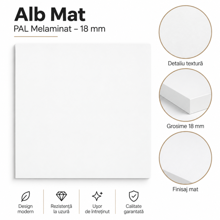 Corp Suspendat 120×60×35 cm Bucătărie, 3 Uși, Alb Mat | PAL 18 mm | Balamale cu Amortizare [5]
