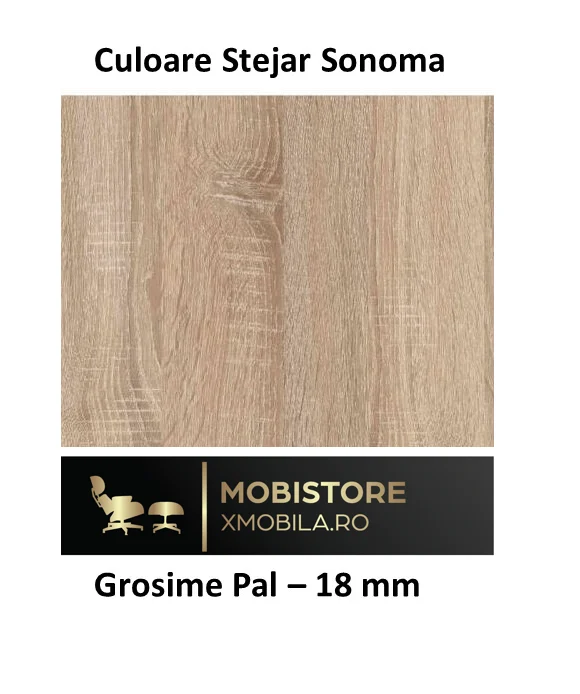 Dormitor Barcelona,  Material Pal 18mm, Culoare Sonoma [6]