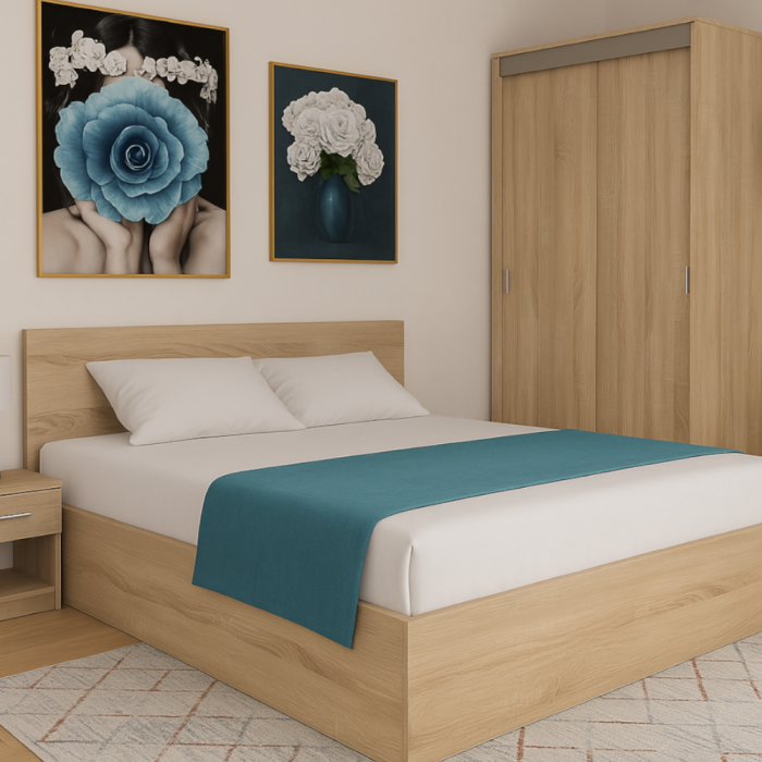 Dormitor Barcelona,  Material Pal 18mm, Culoare Sonoma [4]