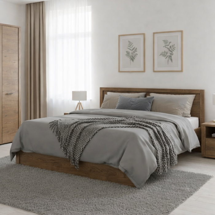 Dormitor CORDAN, Culoare Nuc Natur [3]