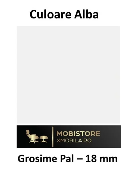 Dormitor Maximo Alb Mat – Set complet pat, dulap cu extensie superioară și 2 noptiere [5]