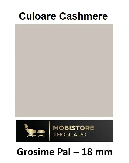 Dormitor OSLO – Set Complet cu Pat, Comoda, Dulap 4 Uși și 2 Noptiere, Cashmere cu Stejar Auriu, PAL 18 mm [8]