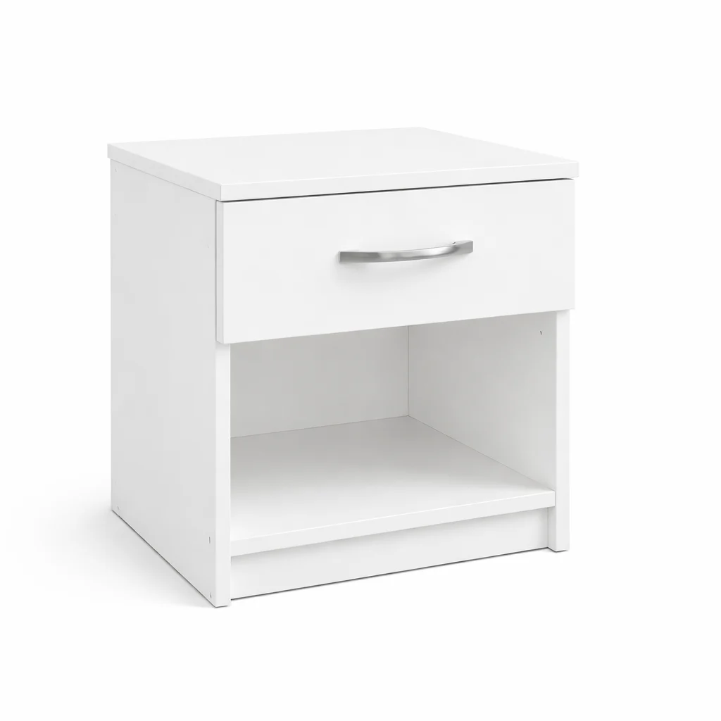 Dormitor SOLO Alb – Set Complet Mobilă Dormitor cu Pat, Dulap și Noptieră [4]
