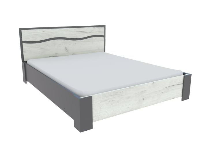 Dormitor Zeneva,  Culoare Gri Grafit si Stejar Craft Alb [2]