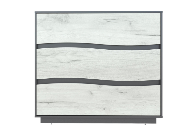 Dormitor Zeneva,  Culoare Gri Grafit si Stejar Craft Alb [3]