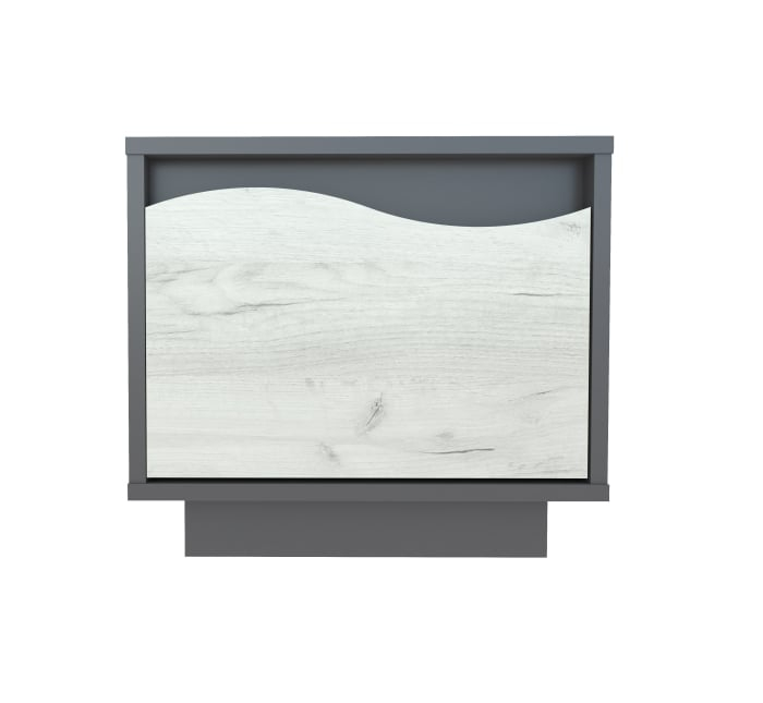 Dormitor Zeneva,  Culoare Gri Grafit si Stejar Craft Alb [4]