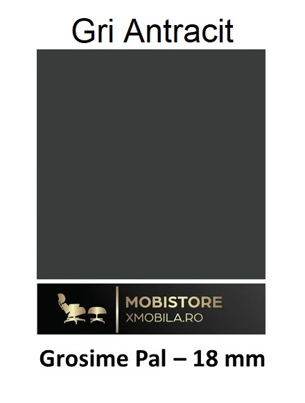 Dressing Barcelona, 200x100x50 cm, Culoare Gri Antracit din pal de 18 mm [6]