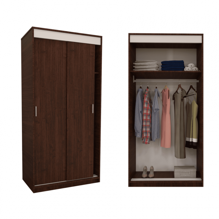 Dressing Barcelona, 200x100x50 cm, Culoare Wenge din pal de 18 mm [5]