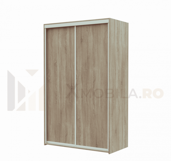 Dressing cu 2 Usi Glisante Sonoma, H200x120x60cm, bara de Umerase si 5 Polite de Depozitare Pal 18 mm [3]