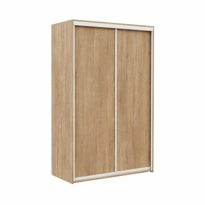 Dressing cu 2 Uși Glisante Sonoma, 120×60×200 cm, PAL 18 mm, Bară pentru Umerașe și 5 Polițe [3]