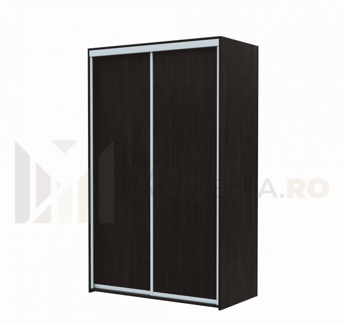 Dressing cu 2 Usi Glisante Wenge, H200x120x60cm, bara de Umerase si 5 Polite de Depozitare Pal 18 mm [3]