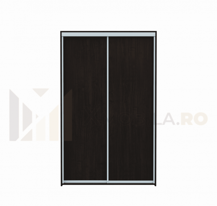 Dressing cu 2 Usi Glisante Wenge, H200x120x60cm, bara de Umerase si 5 Polite de Depozitare Pal 18 mm [4]