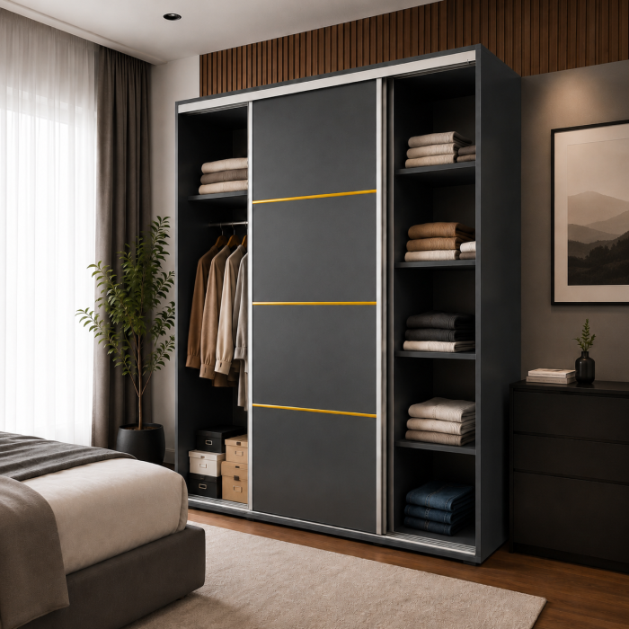 Dressing Nero 150x60x200 cm, PAL 18 mm [4]