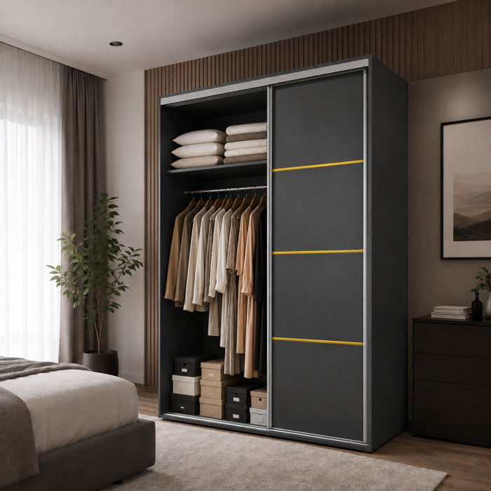 Dressing Nero 150x60x200 cm, PAL 18 mm [3]