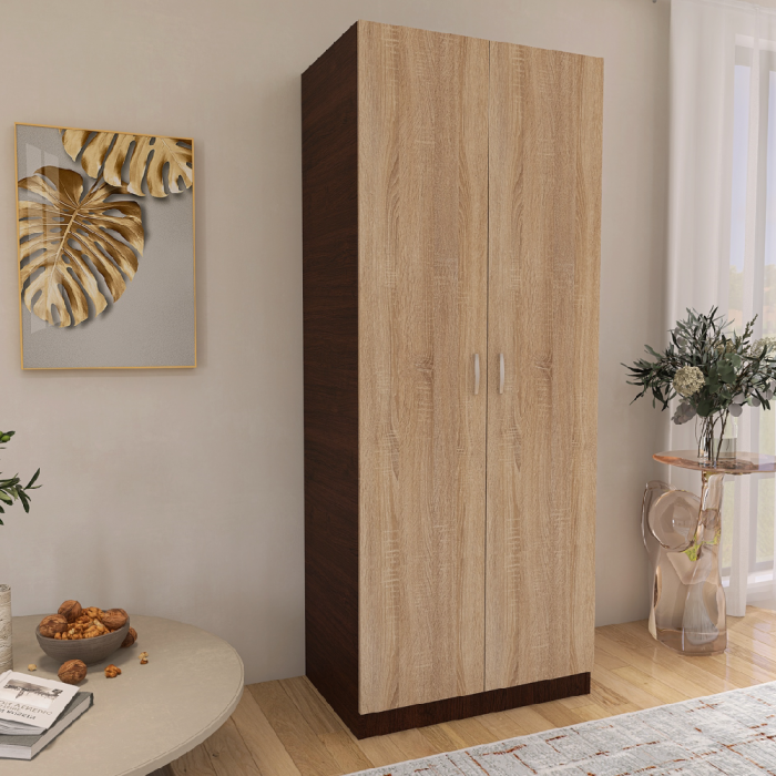 Dulap Wenge cu Sonoma in 2 Usi si 4 Polite de Depozitare, 200X80x40 cm, din Pal de 18 mm [4]