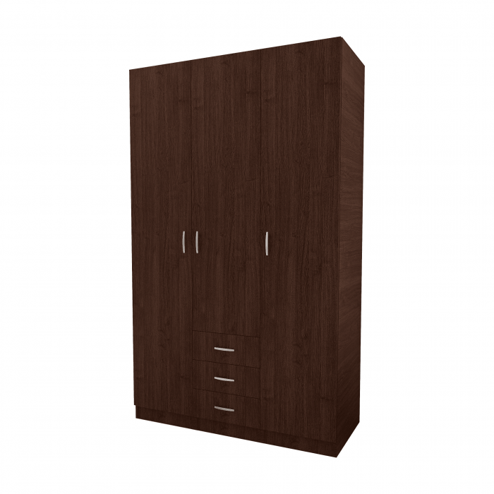 Dulap cu 3 usi si 3 Sertare, 200x120x50, Culoare Wenge din Pal de 18 mm [4]