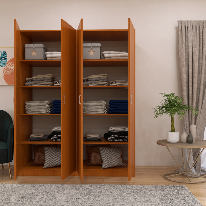 Dulap Milano cu 4 usi, 200x160x40, Culoare Cires, din Pal de 18 mm [3]