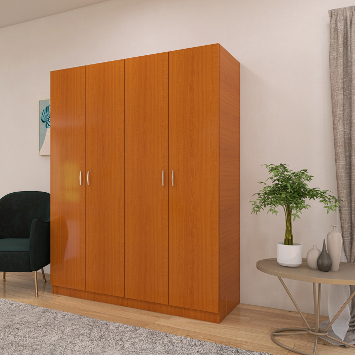 Dulap Milano cu 4 usi, 200x160x40, Culoare Cires, din Pal de 18 mm [2]