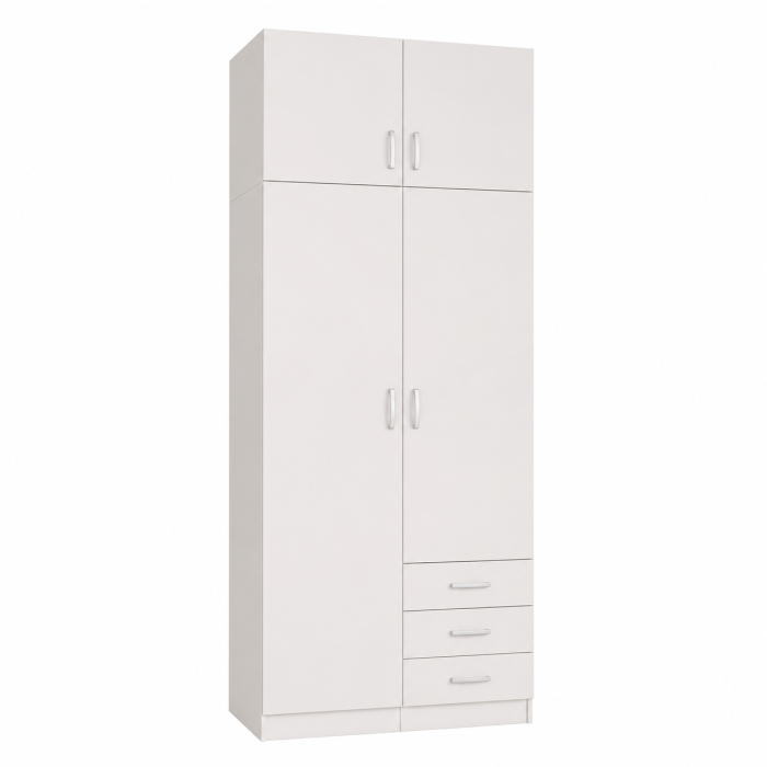 Dulap Mixt STAR Alb 240x80x50 cm cu Modul Suprapozabil [4]